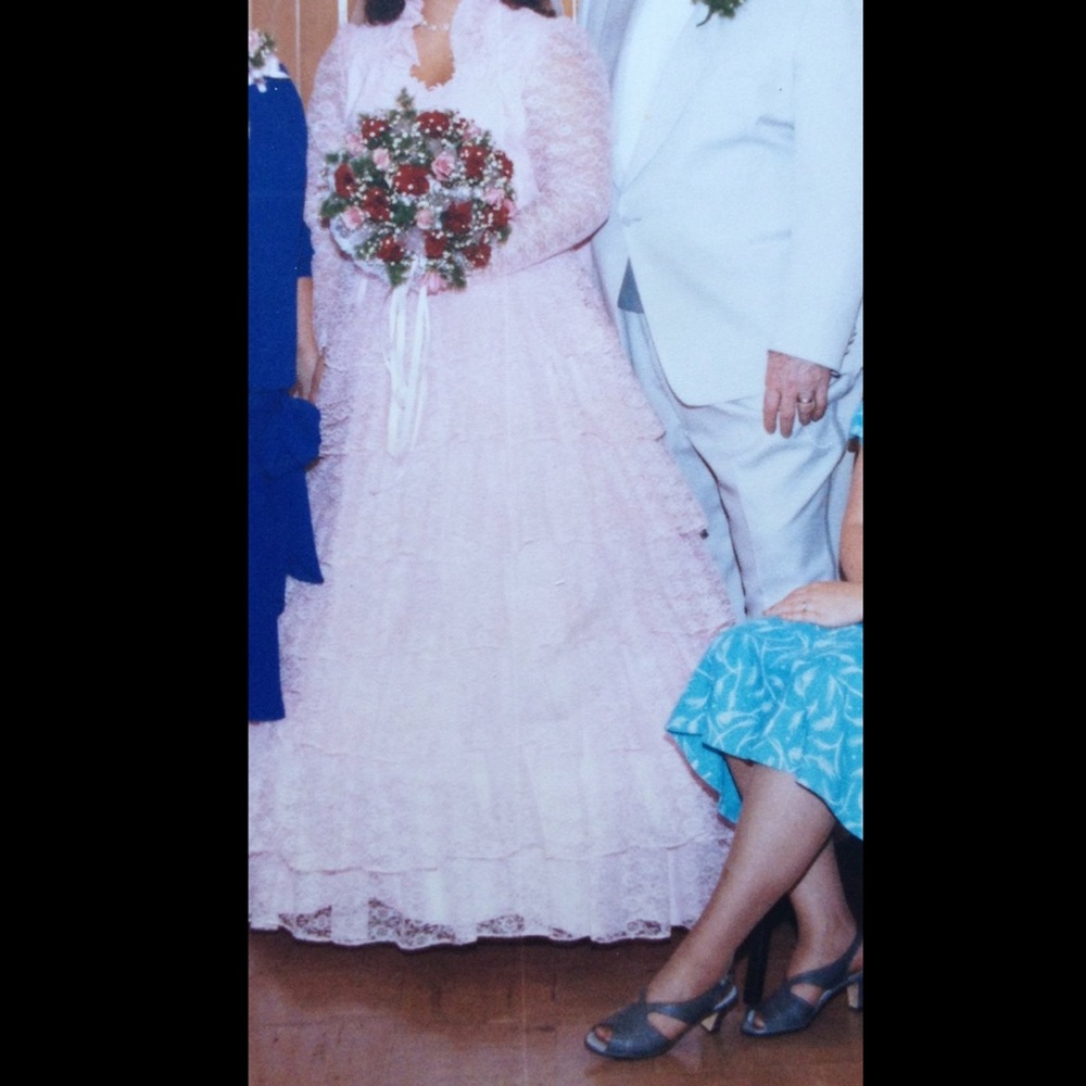 Custom made vintage wedding dress